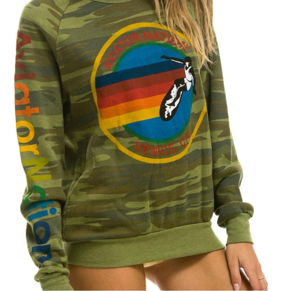 Aviator Nation camo hoodie size M